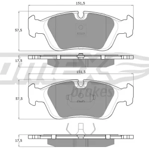 Zestaw klocków hamulcowych, hamulce tarczowe TOMEX BRAKES TX 12-05 Niska cena