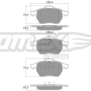 Zestaw klocków hamulcowych, hamulce tarczowe TOMEX BRAKES TX 12-12 Darmowa dostawa