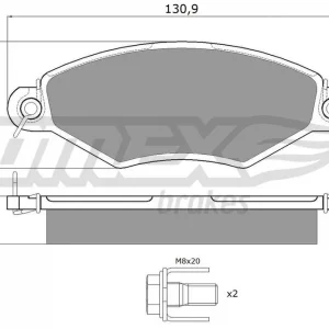 Bestseller Zestaw klocków hamulcowych, hamulce tarczowe TOMEX BRAKES TX 12-15