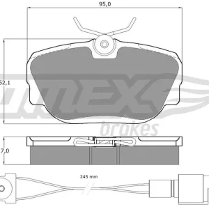 Zestaw klocków hamulcowych, hamulce tarczowe TOMEX BRAKES TX 12-201 Ekspresowa dostawa