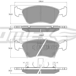 Hit cenowy Zestaw klocków hamulcowych, hamulce tarczowe TOMEX BRAKES TX 12-24