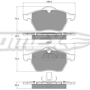 Darmowa dostawa Zestaw klocków hamulcowych, hamulce tarczowe TOMEX BRAKES TX 12-25