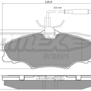 Rabat Zestaw klocków hamulcowych, hamulce tarczowe TOMEX BRAKES TX 12-31