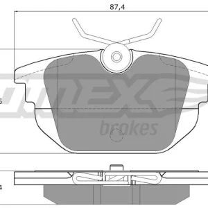 Szybka dostawa Zestaw klocków hamulcowych, hamulce tarczowe TOMEX BRAKES TX 12-43