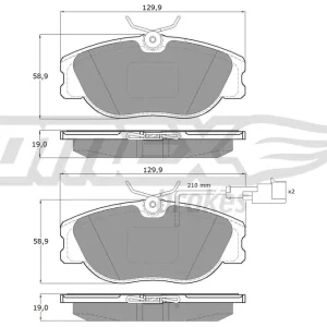 Bezpieczne zakupy Zestaw klocków hamulcowych, hamulce tarczowe TOMEX BRAKES TX 12-44