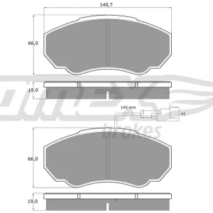 Rabat Zestaw klocków hamulcowych, hamulce tarczowe TOMEX BRAKES TX 12-45