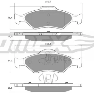 Kup online Zestaw klocków hamulcowych, hamulce tarczowe TOMEX BRAKES TX 12-53