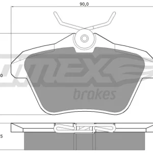 Zestaw klocków hamulcowych, hamulce tarczowe TOMEX BRAKES TX 12-68 Cena promocyjna