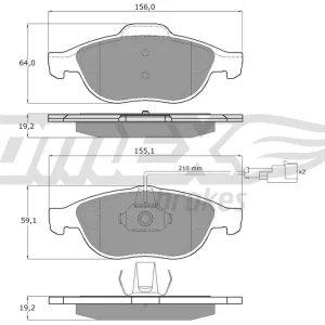 Szybka dostawa Zestaw klocków hamulcowych, hamulce tarczowe TOMEX BRAKES TX 12-69