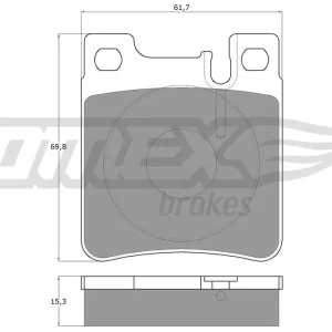Ostatnia szansa Zestaw klocków hamulcowych, hamulce tarczowe TOMEX BRAKES TX 12-73
