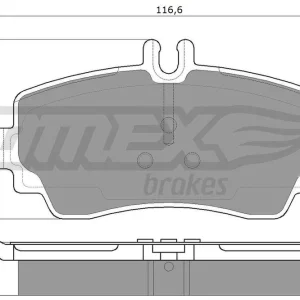 Hit cenowy Zestaw klocków hamulcowych, hamulce tarczowe TOMEX BRAKES TX 12-75
