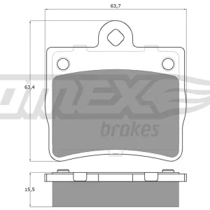 Zestaw klocków hamulcowych, hamulce tarczowe TOMEX BRAKES TX 12-77 Popularny
