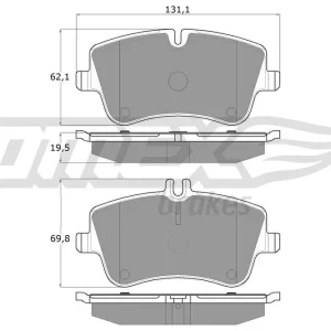 Zestaw klocków hamulcowych, hamulce tarczowe TOMEX BRAKES TX 12-78 Tani