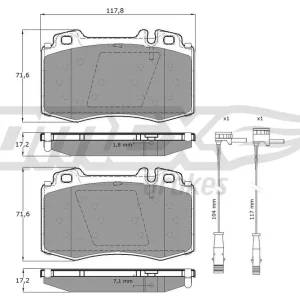 Zestaw klocków hamulcowych, hamulce tarczowe TOMEX BRAKES TX 12-811 Promocja