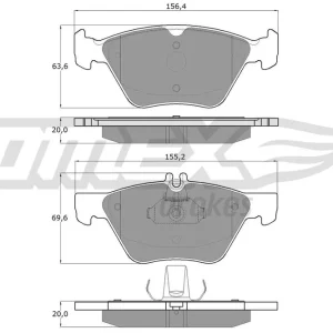 Zestaw klocków hamulcowych, hamulce tarczowe TOMEX BRAKES TX 12-82 Ostatnie sztuki