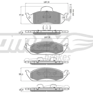 Zestaw klocków hamulcowych, hamulce tarczowe TOMEX BRAKES TX 12-83 Zniżka