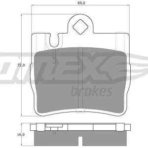 Zestaw klocków hamulcowych, hamulce tarczowe TOMEX BRAKES TX 12-87 Ekspresowa dostawa