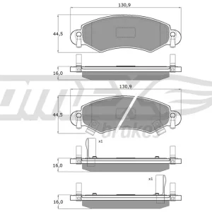 Zestaw klocków hamulcowych, hamulce tarczowe TOMEX BRAKES TX 12-96 Darmowa dostawa