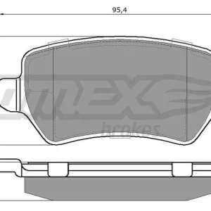 Nowy Zestaw klocków hamulcowych, hamulce tarczowe TOMEX BRAKES TX 12-971
