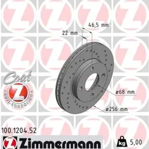 Oferta czasowa Tarcza hamulcowa ZIMMERMANN 100.1204.52