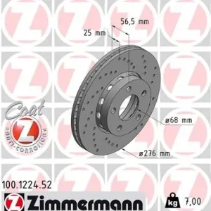 Tarcza hamulcowa ZIMMERMANN 100.1224.52 Oferta