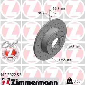 Darmowa dostawa Tarcza hamulcowa ZIMMERMANN 100.3322.52