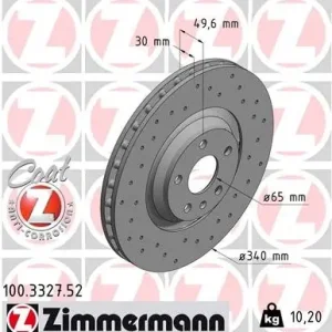 Bezpieczne zakupy Tarcza hamulcowa ZIMMERMANN 100.3327.52