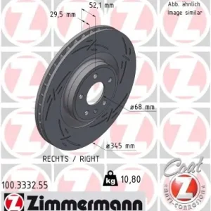 Bestseller Tarcza hamulcowa ZIMMERMANN 100.3332.55