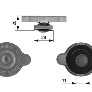 Wyjątkowa oferta Pokrywa, zbiornik płynu chłodzącego GATES RC232