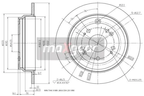 TARCZA HAM. HONDA T. CR-V 2,0-2,2 4WD 07- Popularny