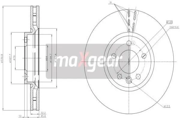TARCZA HAM. VW P. T5/T6/PASSAT/CC B6/B7 09- 340MM Nie przegap