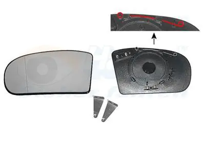 WKŁAD LUSTERKA VAN WEZEL 3032837 2038100121 MERCEDES Ostatnie sztuki