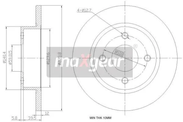 TARCZA HAMULC. NISSAN MICRA 92-00 Darmowa dostawa