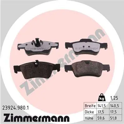 KLOCKI HAMULC. MERCEDES W164 ML-KLASA 05- TYŁ Nowość