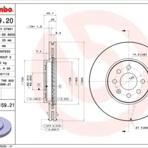 TARCZA HAMULC. OPEL ASTRA H 04-10 Darmowa dostawa