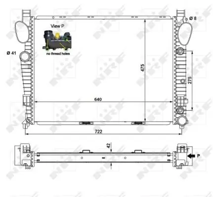 Chłodnica silnika NRF 55325 2205000903 Nowy