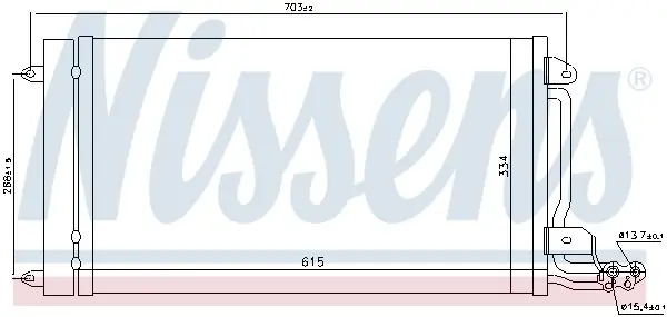 Chłodnica klimatyzacji z osuszaczem NISSENS 940093 6R0820411D Zamów dziś