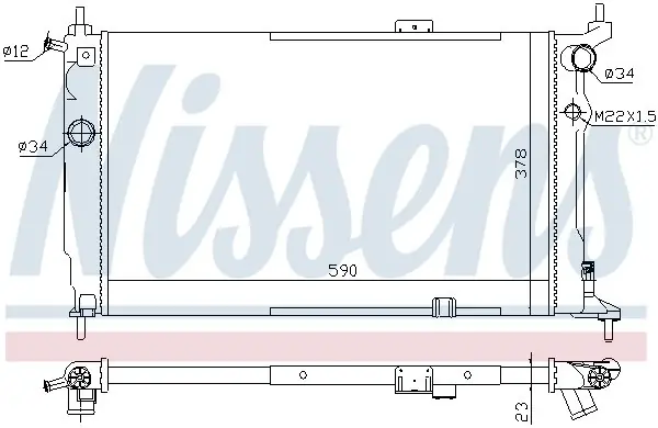 Chłodnica silnika NISSENS 63252A 1300147 Ostatnie sztuki