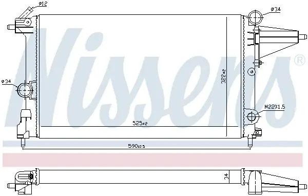 Ostatnie sztuki Chłodnica silnika NISSENS 632231 90264491