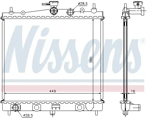Dodaj do koszyka Chłodnica silnika NISSENS 62902A 21410AX600