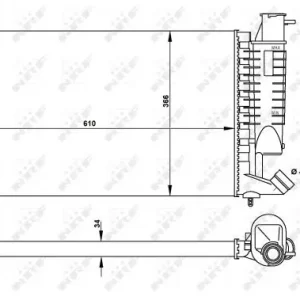 Chłodnica silnika NRF 50425 133003 Premium