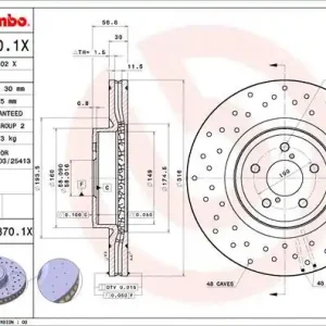 Darmowy zwrot TARCZA HAMULC. SUBARU LEGACY 05-