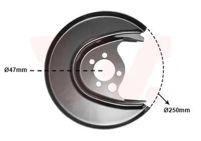 Niska cena OSŁONA TARCZY HAMULCOWEJ VAN WEZEL 5824374 6N0615612 VW